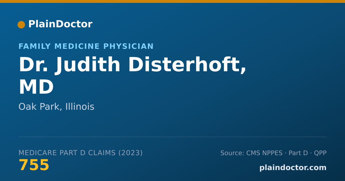 Shareable card for Judith Disterhoft, MD - Family Medicine Physician, Oak Park, IL