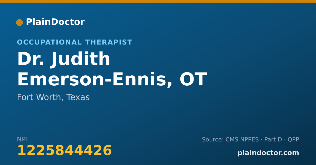 Shareable card for Judith Emerson-Ennis, OT - Occupational Therapist, Fort Worth, TX