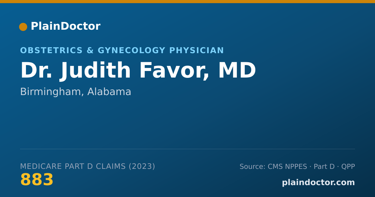 Shareable card for Judith Favor, MD - Obstetrics & Gynecology Physician, Birmingham, AL