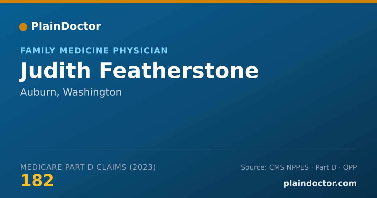 Shareable card for Judith Featherstone - Family Medicine Physician, Auburn, WA