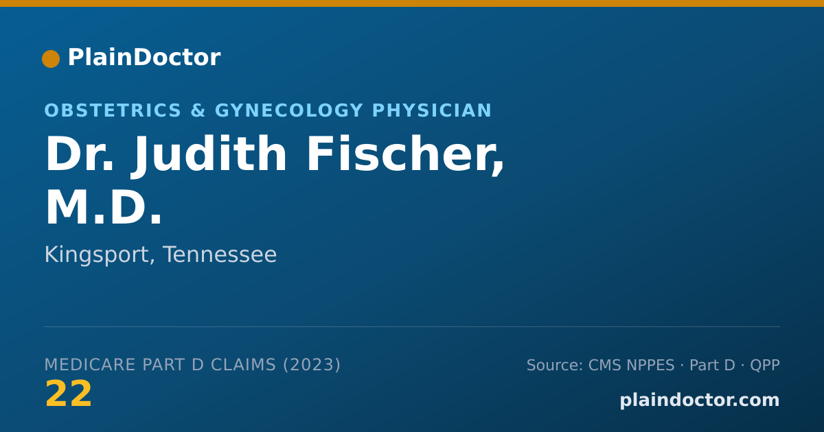 Shareable card for Judith Fischer, M.D. - Obstetrics & Gynecology Physician, Kingsport, TN