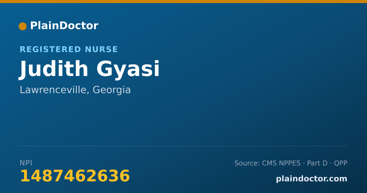 Shareable card for Judith Gyasi - Registered Nurse, Lawrenceville, GA