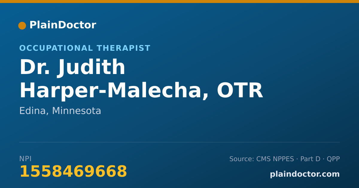 Shareable card for Judith Harper-Malecha, OTR - Occupational Therapist, Edina, MN