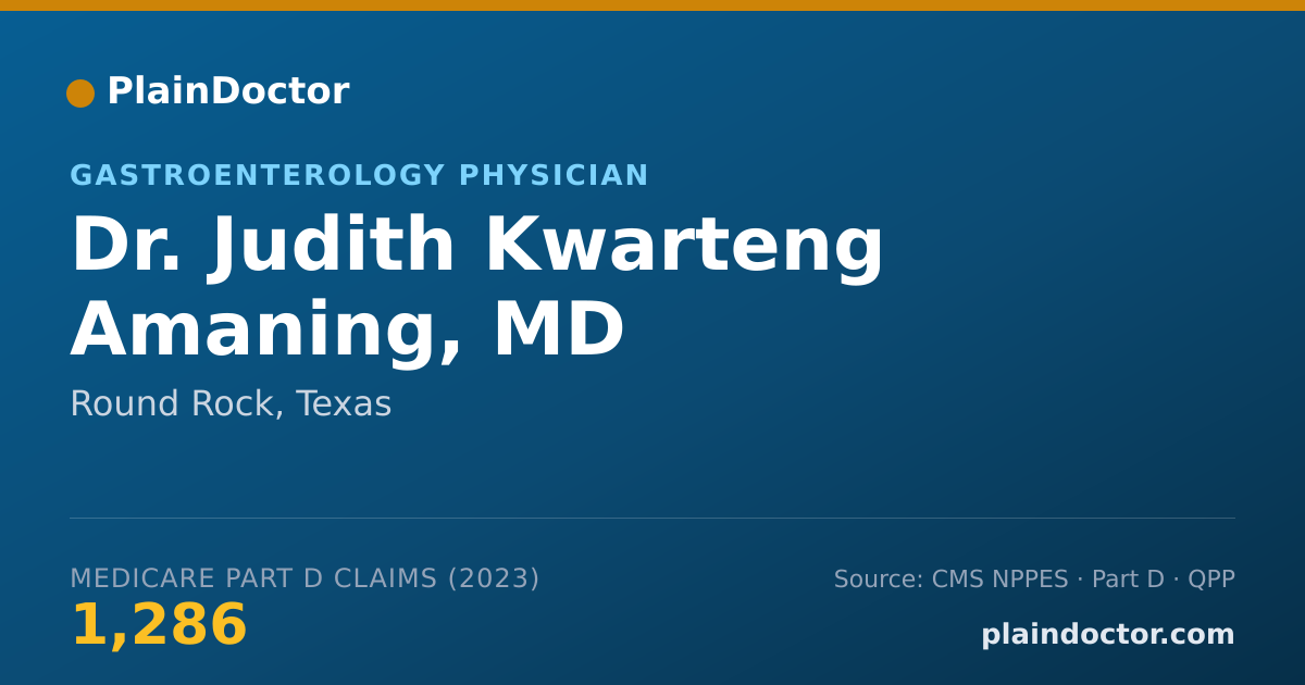 Shareable card for Judith Kwarteng Amaning, MD - Gastroenterology Physician, Round Rock, TX