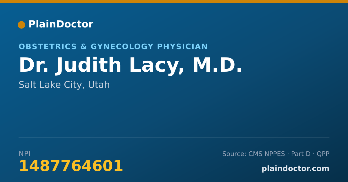 Shareable card for Judith Lacy, M.D. - Obstetrics & Gynecology Physician, Salt Lake City, UT