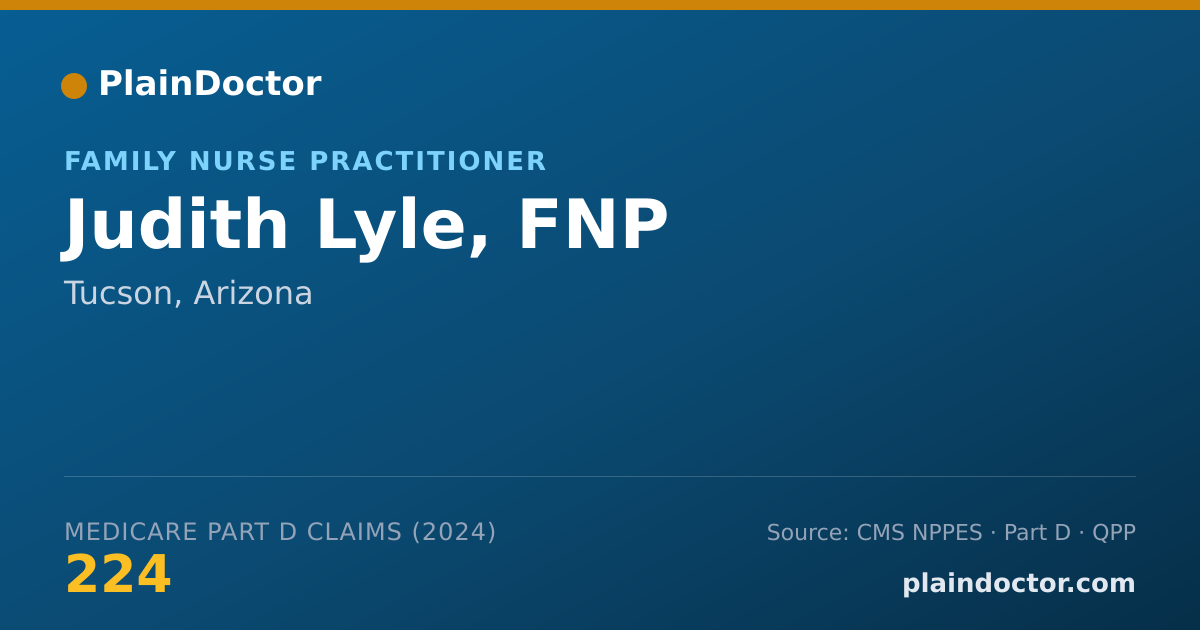 Shareable card for Judith Lyle, FNP - Family Nurse Practitioner, Tucson, AZ