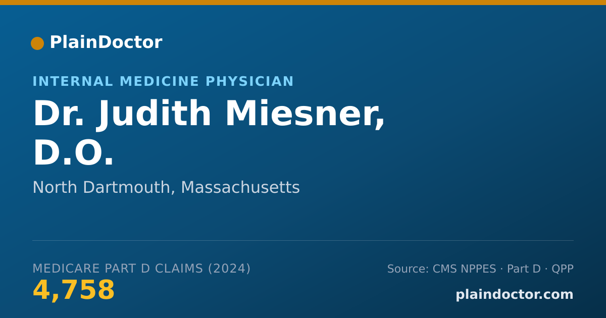 Shareable card for Judith Miesner, D.O. - Internal Medicine Physician, North Dartmouth, MA