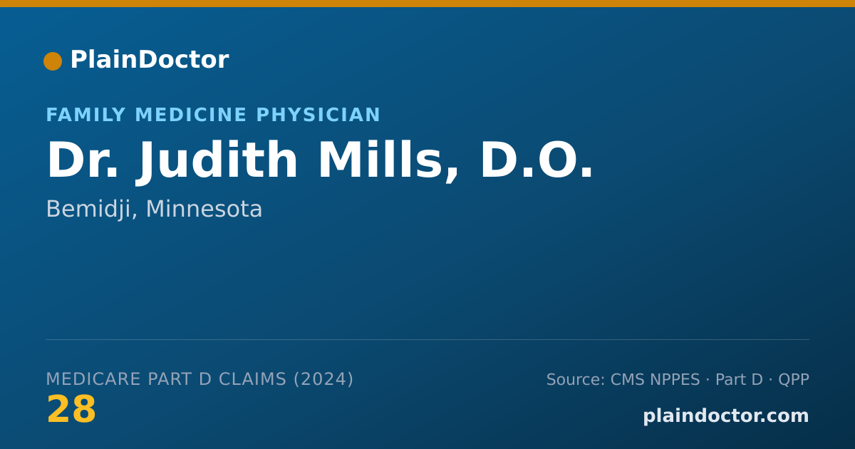 Shareable card for Judith Mills, D.O. - Family Medicine Physician, Bemidji, MN