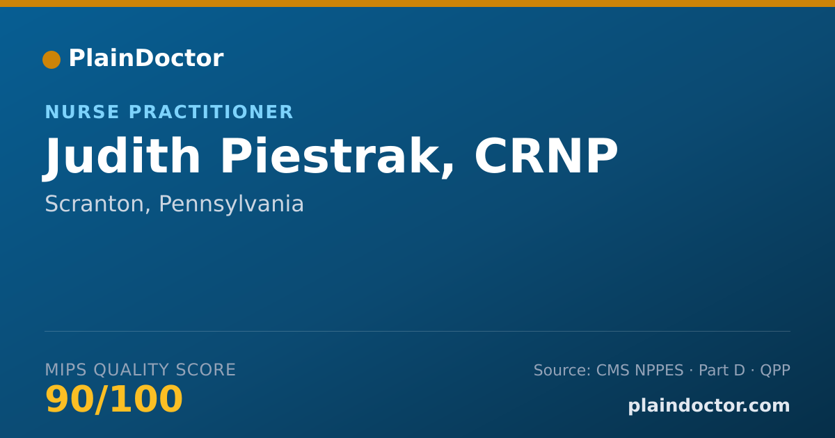 Shareable card for Judith Piestrak, CRNP - Adult Health Nurse Practitioner, Scranton, PA