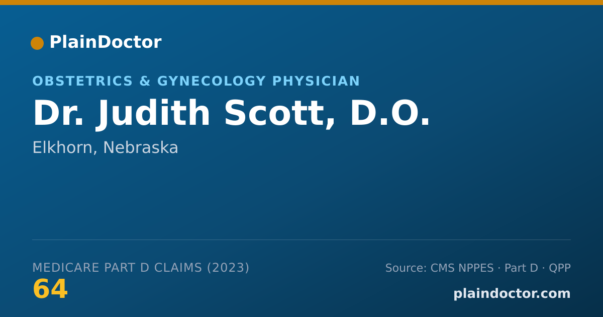 Shareable card for Judith Scott, D.O. - Obstetrics & Gynecology Physician, Elkhorn, NE