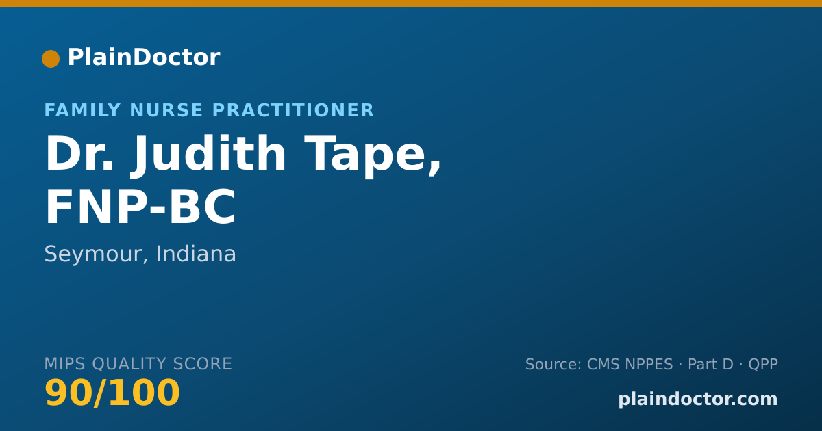 Shareable card for Judith Tape, FNP-BC - Family Nurse Practitioner, Seymour, IN