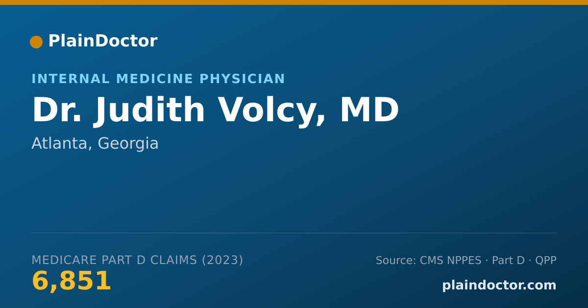 Shareable card for Judith Volcy, MD - Internal Medicine Physician, Atlanta, GA