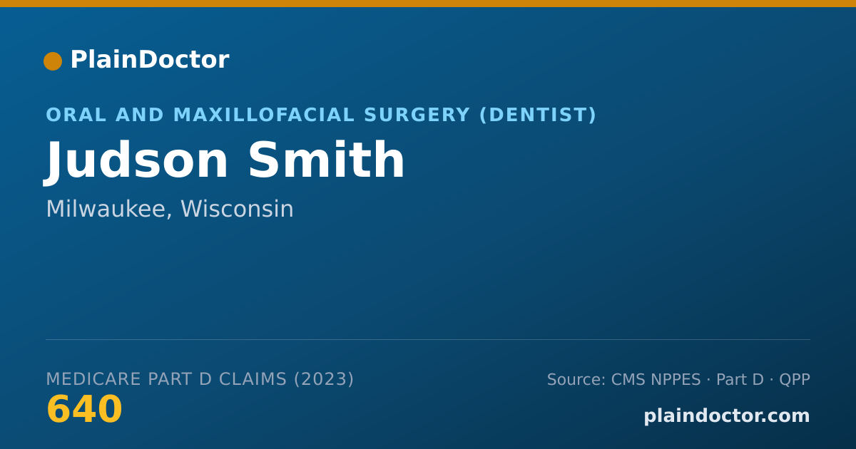 Shareable card for Judson Smith - Oral and Maxillofacial Surgery (Dentist), Milwaukee, WI