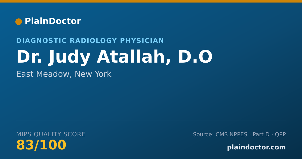 Shareable card for Judy Atallah, D.O - Diagnostic Radiology Physician, East Meadow, NY