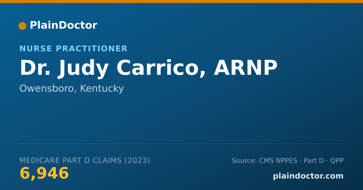 Shareable card for Judy Carrico, ARNP - Nurse Practitioner, Owensboro, KY