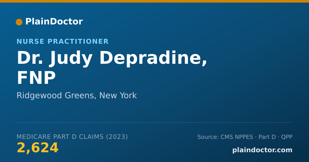 Shareable card for Judy Depradine, FNP - Nurse Practitioner, Ridgewood Greens, NY