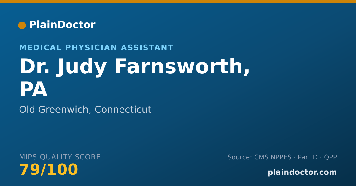 Shareable card for Judy Farnsworth, PA - Medical Physician Assistant, Old Greenwich, CT