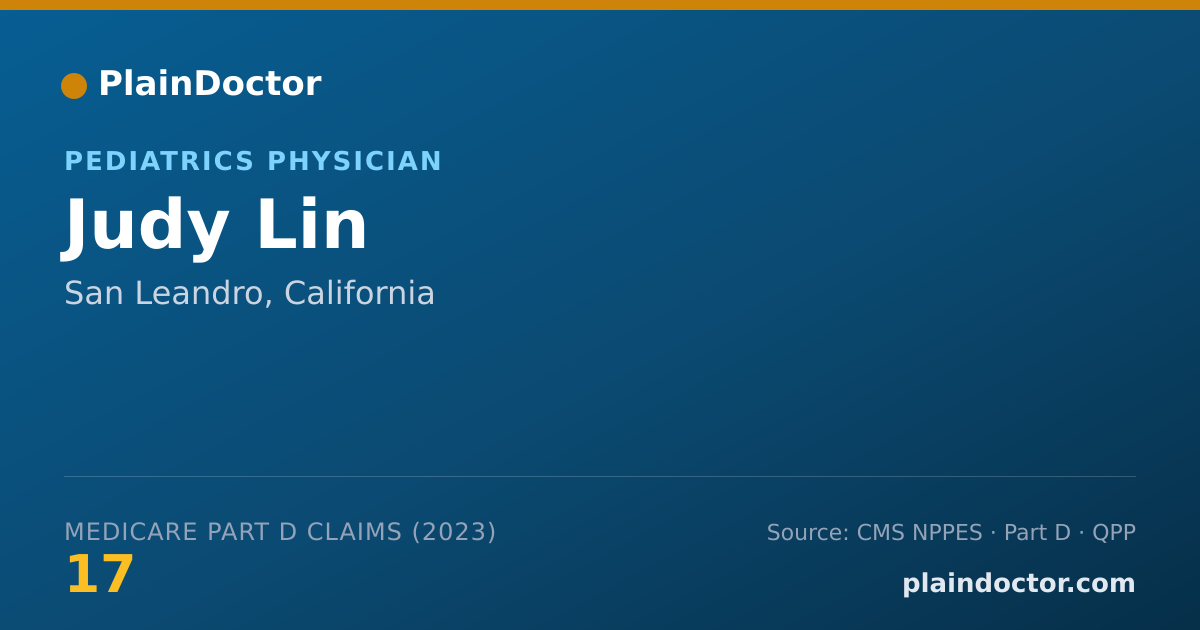 Shareable card for Judy Lin - Pediatrics Physician, San Leandro, CA