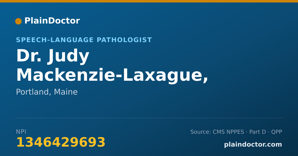 Shareable card for Judy Mackenzie-Laxague, SPEECH PATHOLOGIST - Speech-Language Pathologist, Portland, ME