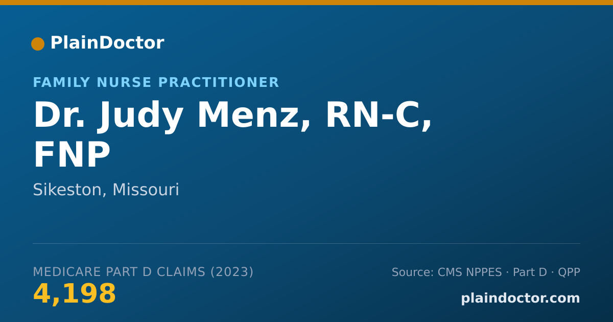 Shareable card for Judy Menz, RN-C, FNP - Family Nurse Practitioner, Sikeston, MO