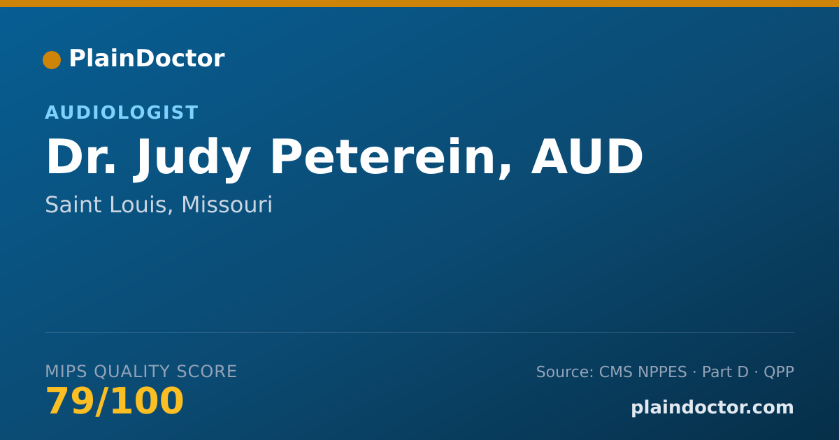 Shareable card for Judy Peterein, AUD - Audiologist, Saint Louis, MO
