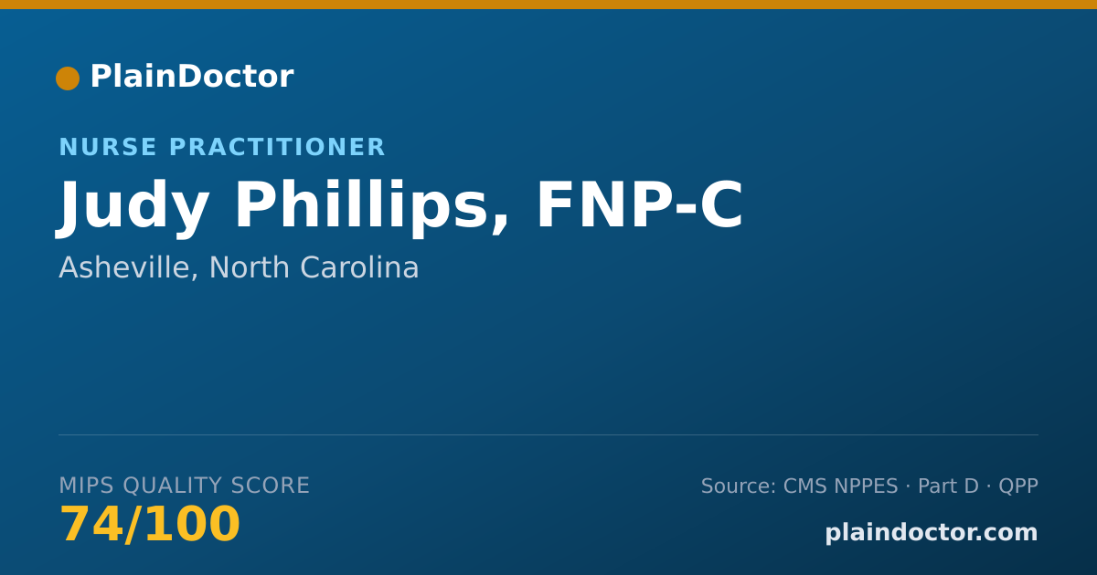 Shareable card for Judy Phillips, FNP-C - Family Nurse Practitioner, Asheville, NC