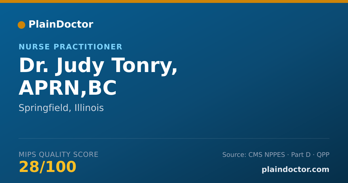 Shareable card for Judy Tonry, APRN,BC - Nurse Practitioner, Springfield, IL