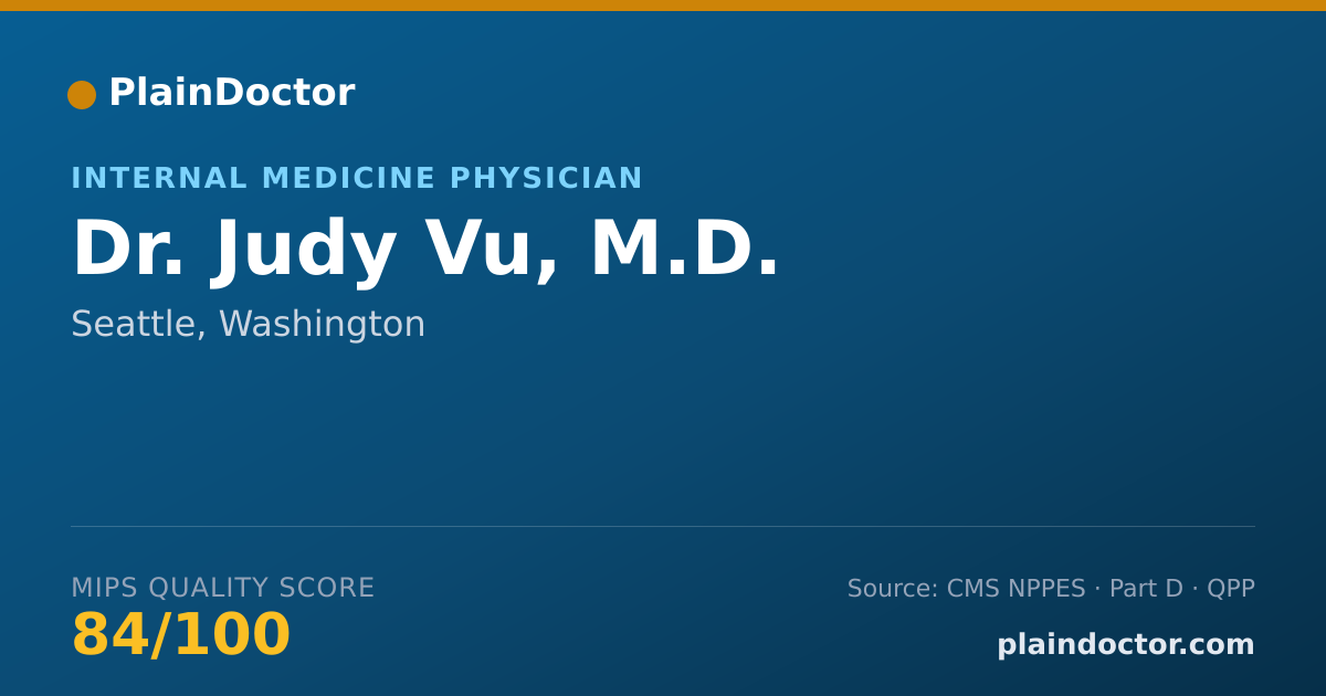 Shareable card for Judy Vu, M.D. - Internal Medicine Physician, Seattle, WA