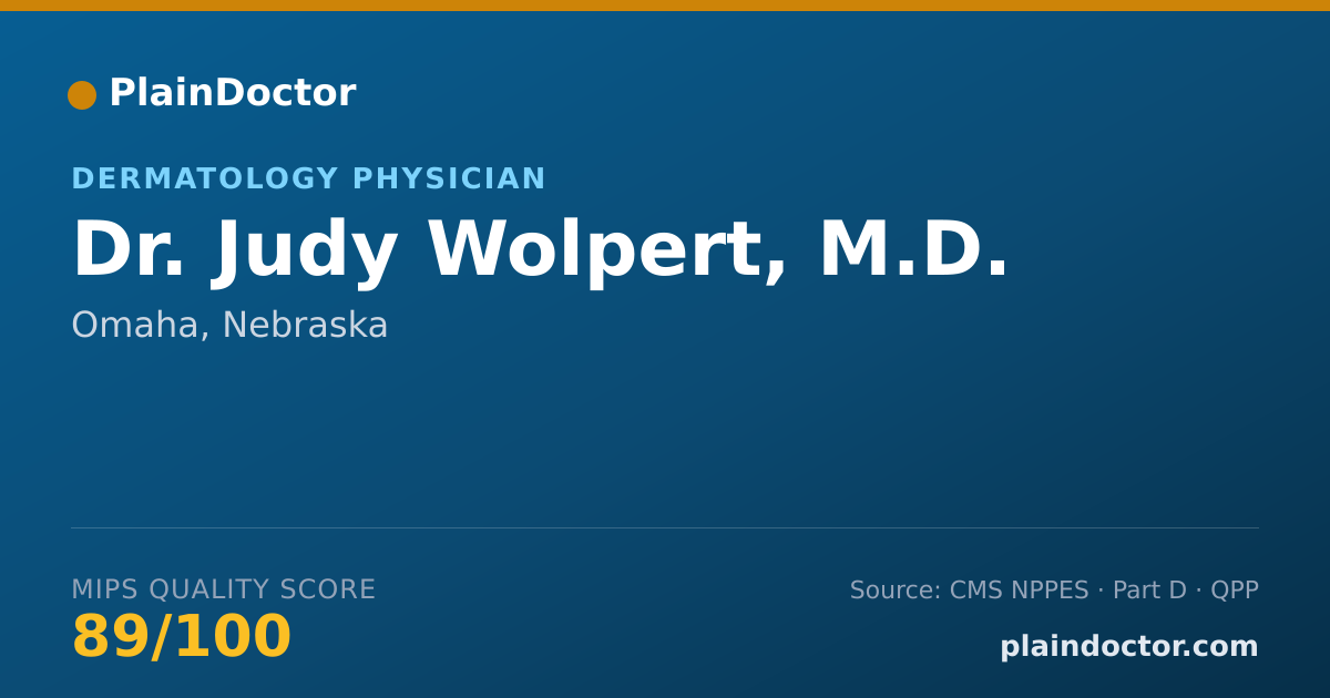 Shareable card for Judy Wolpert, M.D. - Dermatology Physician, Omaha, NE