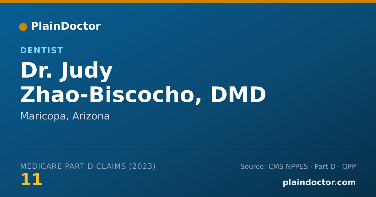 Shareable card for Judy Zhao-Biscocho, DMD - Dentist, Maricopa, AZ