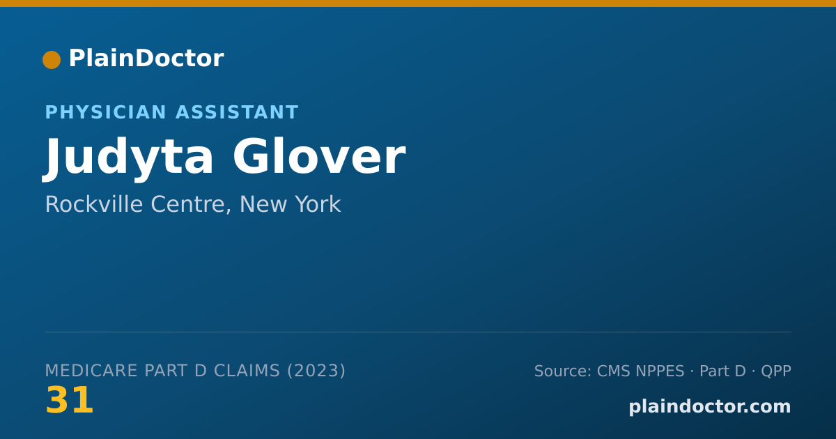 Shareable card for Judyta Glover - Physician Assistant, Rockville Centre, NY