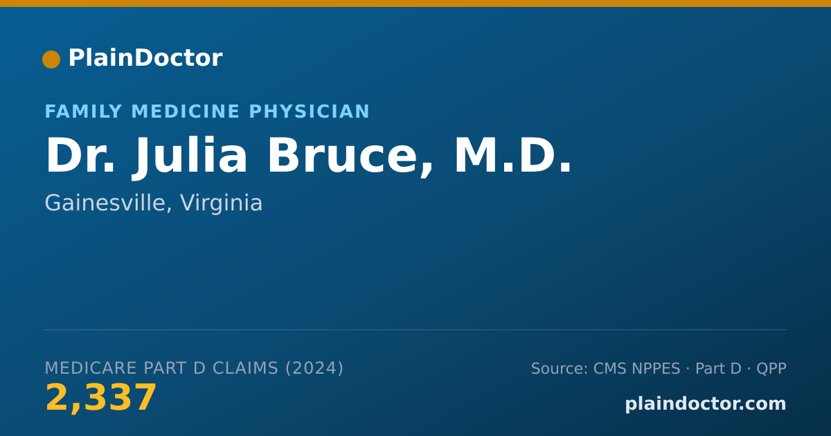 Shareable card for Julia Bruce, M.D. - Family Medicine Physician, Gainesville, VA