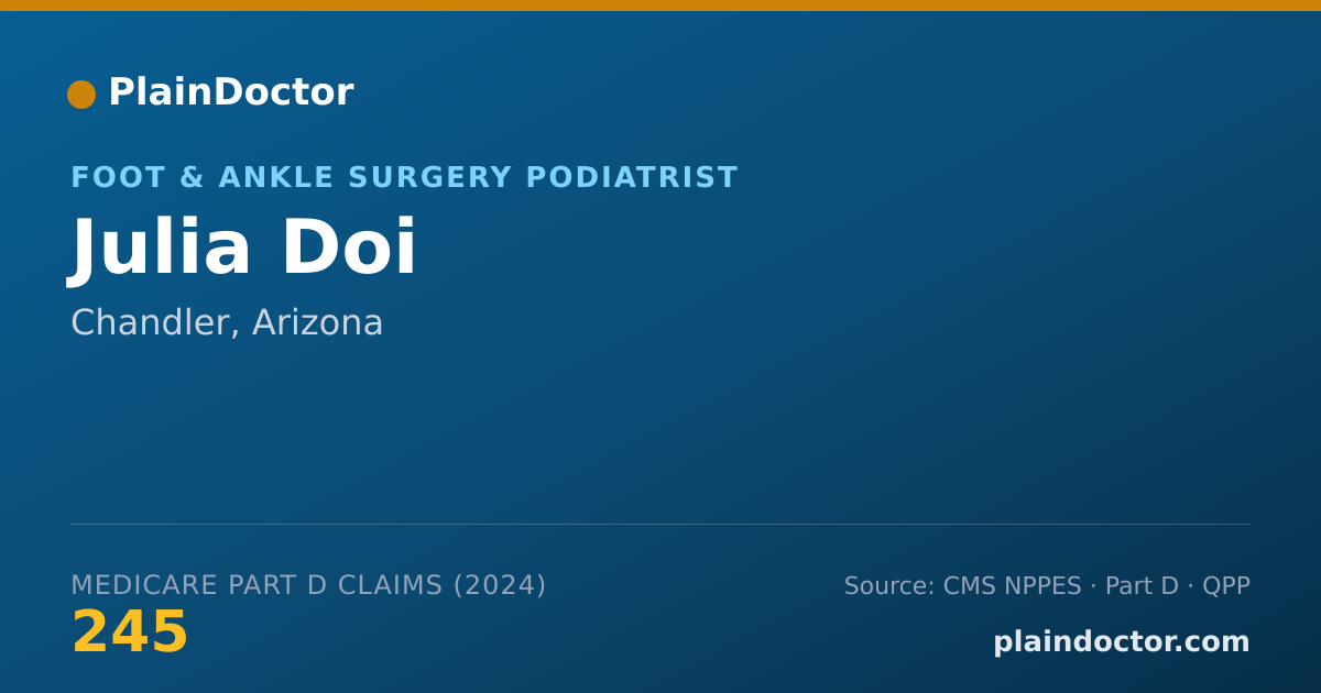 Shareable card for Julia Doi - Podiatrist, Chandler, AZ