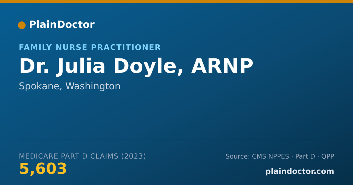 Shareable card for Julia Doyle, ARNP - Family Nurse Practitioner, Spokane, WA