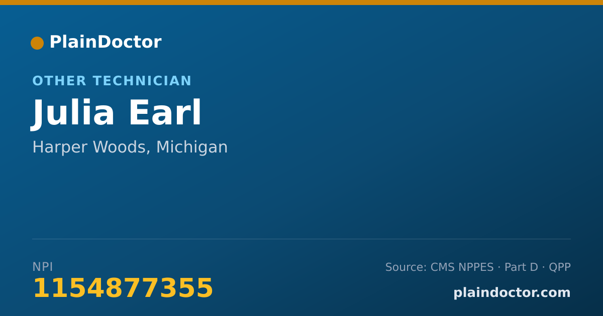 Shareable card for Julia Earl - Behavior Analyst, Harper Woods, MI