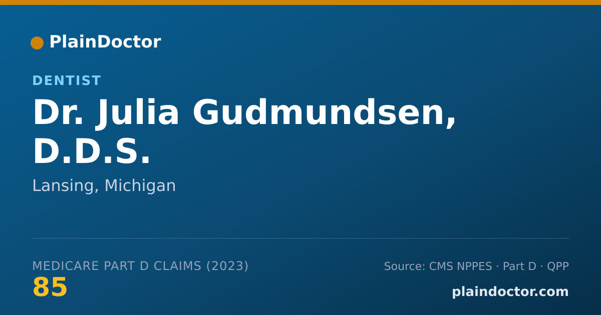 Shareable card for Julia Gudmundsen, D.D.S. - Dentist, Lansing, MI
