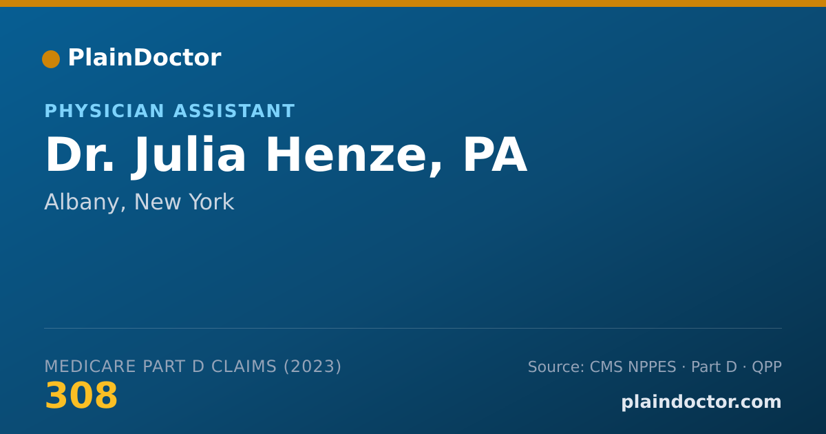 Shareable card for Julia Henze, PA - Physician Assistant, Albany, NY