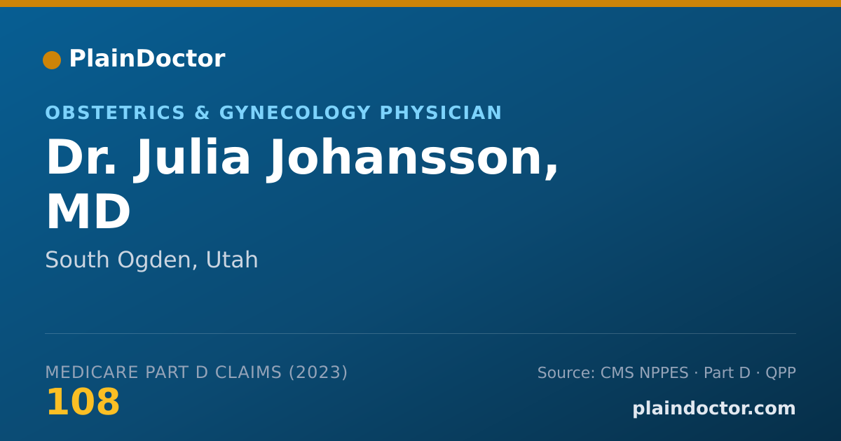 Shareable card for Julia Johansson, MD - Obstetrics & Gynecology Physician, South Ogden, UT