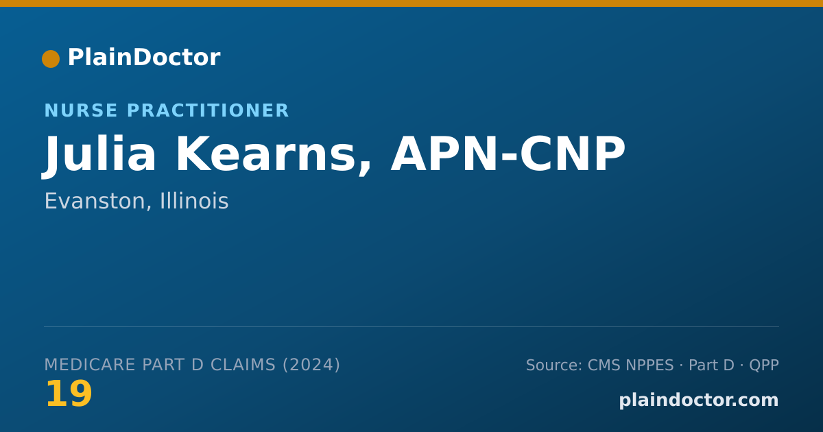 Shareable card for Julia Kearns, APN-CNP - Nurse Practitioner, Evanston, IL