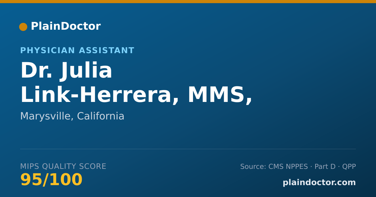 Shareable card for Julia Link-Herrera, MMS, PA-C - Physician Assistant, Marysville, CA