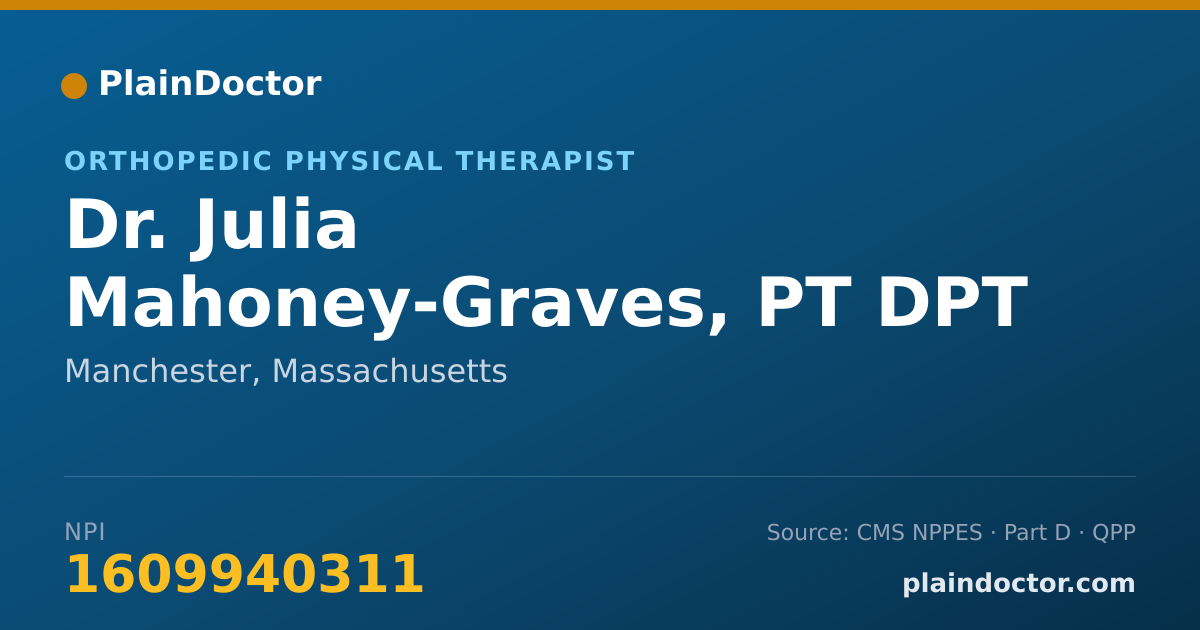 Shareable card for Julia Mahoney-Graves, PT DPT - Orthopedic Physical Therapist, Manchester, MA