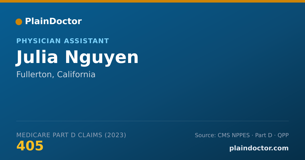 Shareable card for Julia Nguyen - Physician Assistant, Fullerton, CA