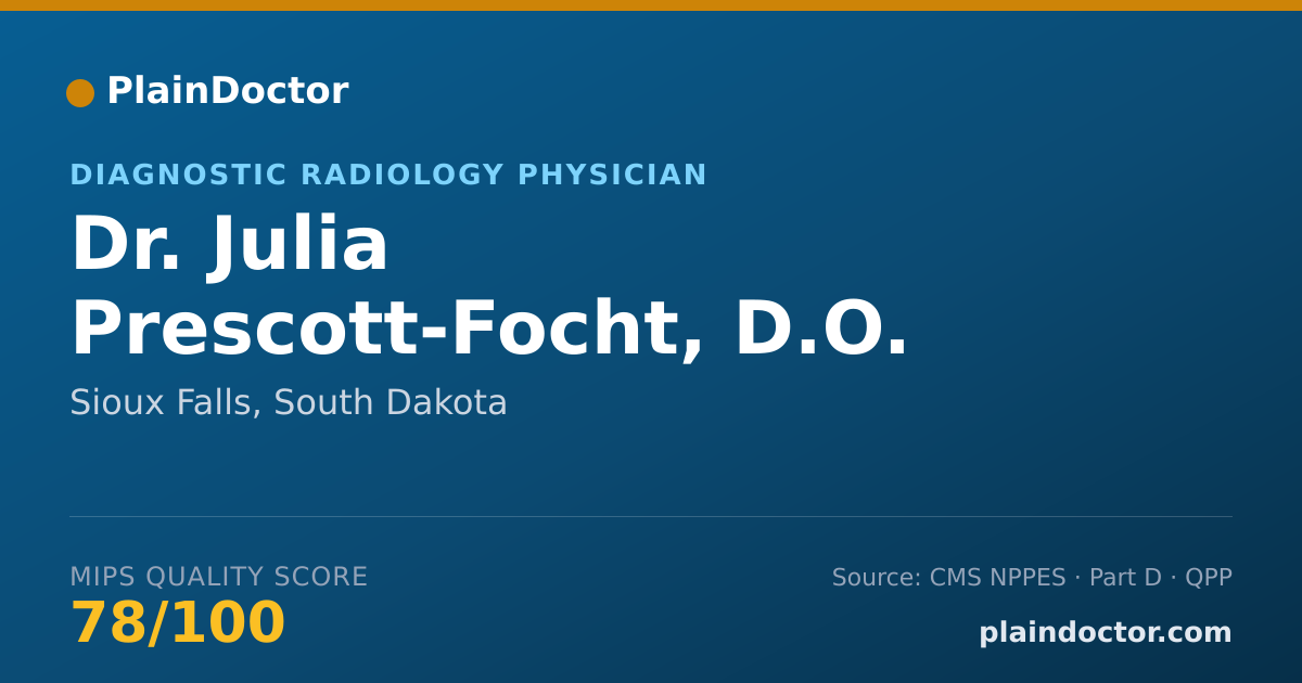Shareable card for Julia Prescott-Focht, D.O. - Diagnostic Radiology Physician, Sioux Falls, SD