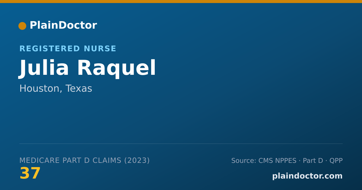 Shareable card for Julia Raquel - Registered Nurse, Houston, TX
