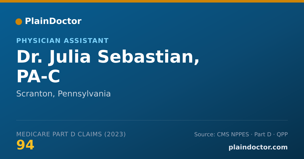Shareable card for Julia Sebastian, PA-C - Physician Assistant, Scranton, PA