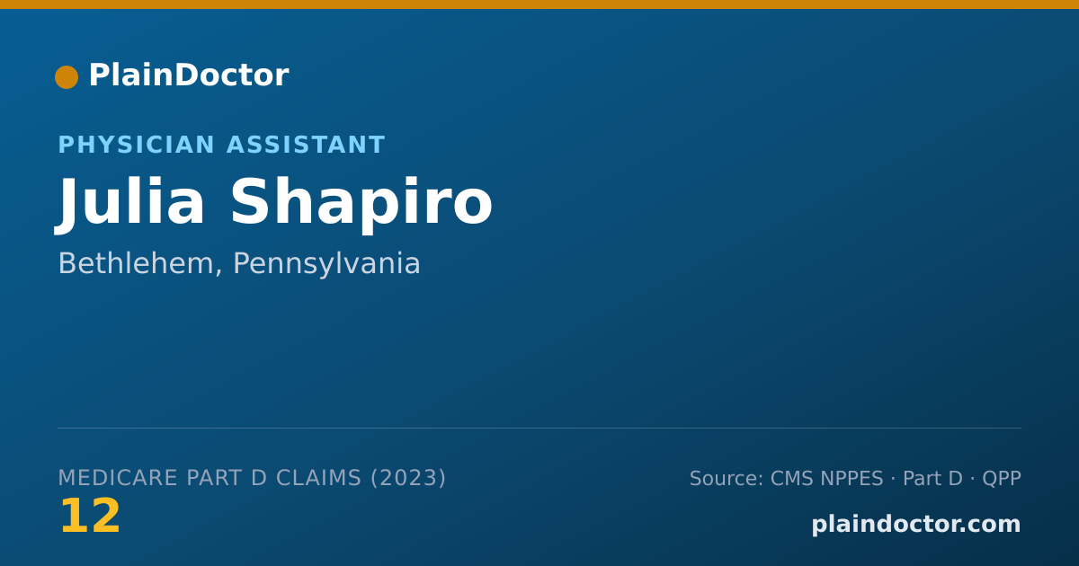 Shareable card for Julia Shapiro - Physician Assistant, Bethlehem, PA