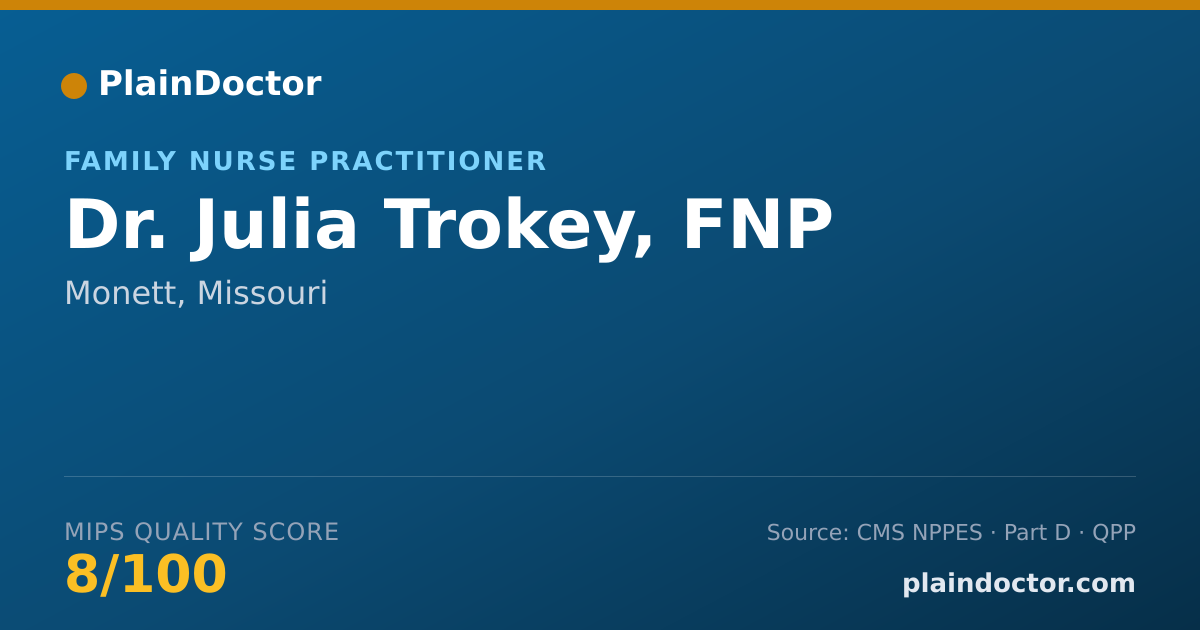 Shareable card for Julia Trokey, FNP - Family Nurse Practitioner, Monett, MO