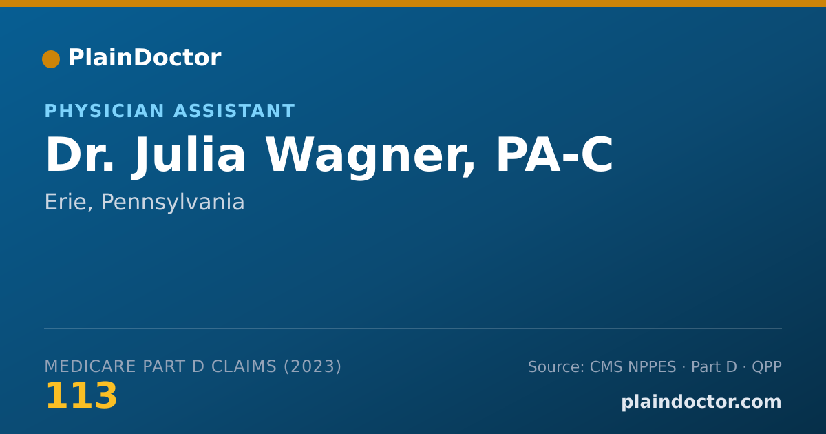 Shareable card for Julia Wagner, PA-C - Physician Assistant, Erie, PA