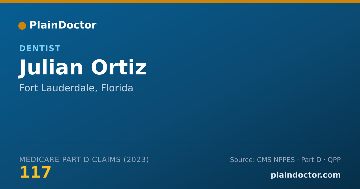 Shareable card for Julian Ortiz - Dentist, Fort Lauderdale, FL