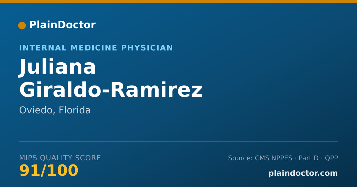 Shareable card for Juliana Giraldo-Ramirez - Internal Medicine Physician, Oviedo, FL